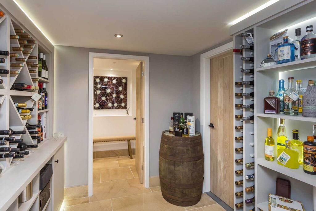 Bespoke wine rack and gin rack
