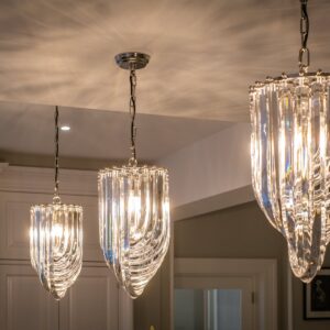 3 crystal chandelier lights