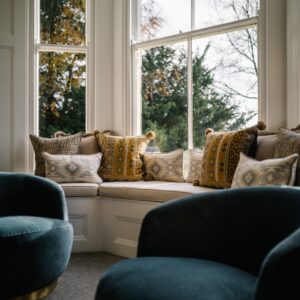 Lounge renovation to maximise social interaction in comfortable sofas with lots of natural light and a view outside