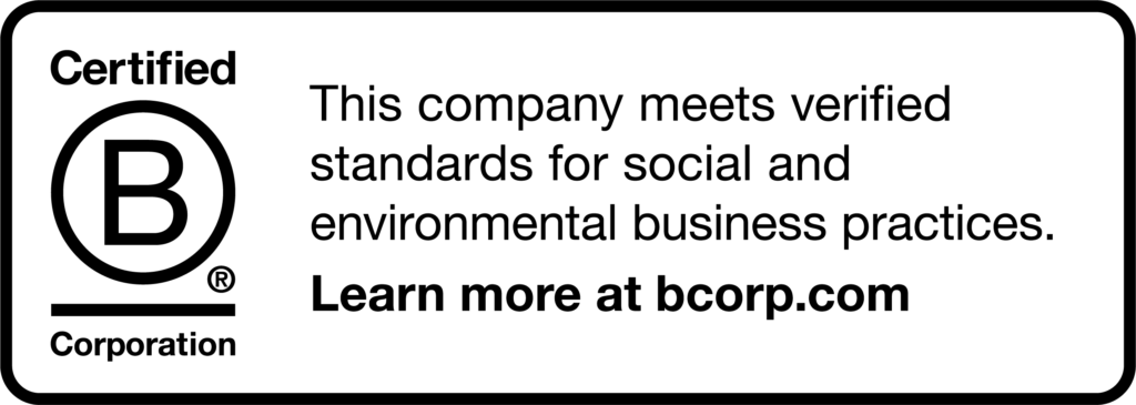 Certified B Corporation Standards Verified Tagline Logo